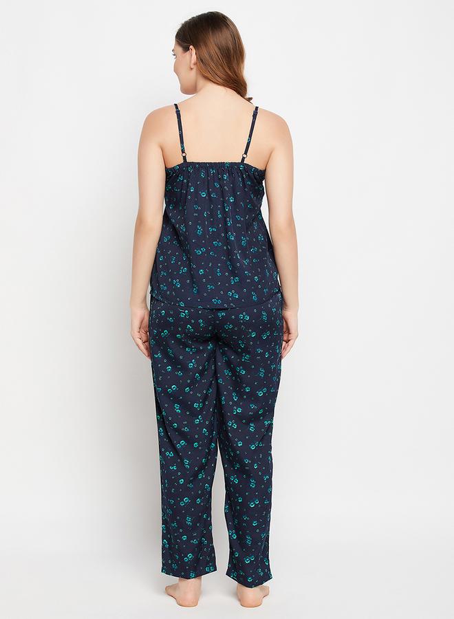 كلوفيا طقم بيجامة كامي بياقة على شكل حرف  بطبعة زهور من ستايلي - Image 5