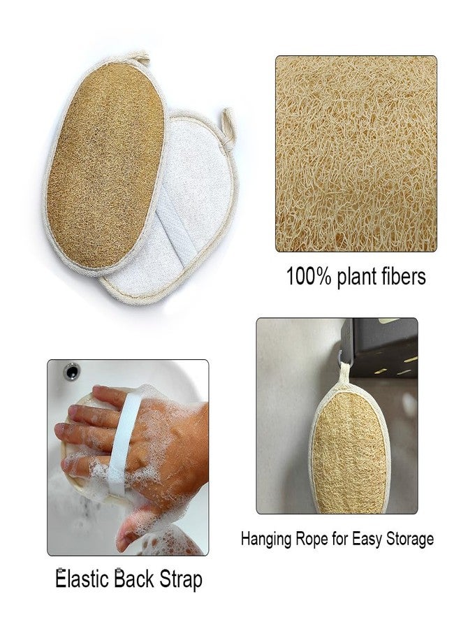 Zooshine 3Pcs 5.8" 100% Natural Loofah Sponge Body Scrubber,Dish Cleanner - Image 2