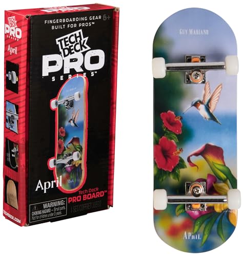 Tech Deck لوح أصابع TECH DECK من سلسلة أبريل الاحترافية مع عرض تخزين مصمم للمحترفين لوحات تزلج مصغرة أصلية ألعاب للأطفال من عمر 6 سنوات وما فوق - Image 1