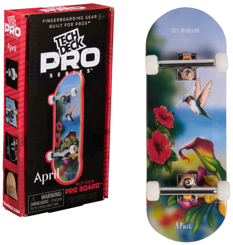 Tech Deck لوح أصابع TECH DECK من سلسلة أبريل الاحترافية مع عرض تخزين مصمم للمحترفين لوحات تزلج مصغرة أصلية ألعاب للأطفال من عمر 6 سنوات وما فوق - Image 2