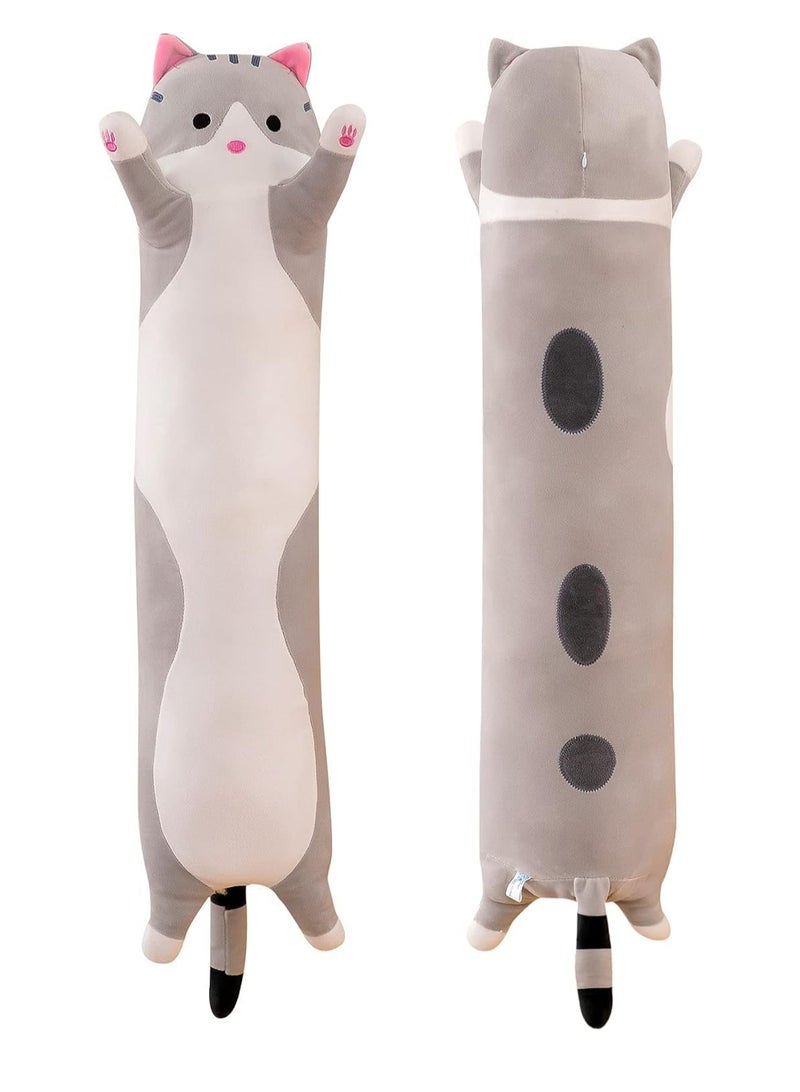 Lovely Plush Cat Doll 50cm – Cute Cartoon Soft Stuffed Kitten Pillow | Long Hugging Sleeping Cushion Toy Gift for Kids & Girls