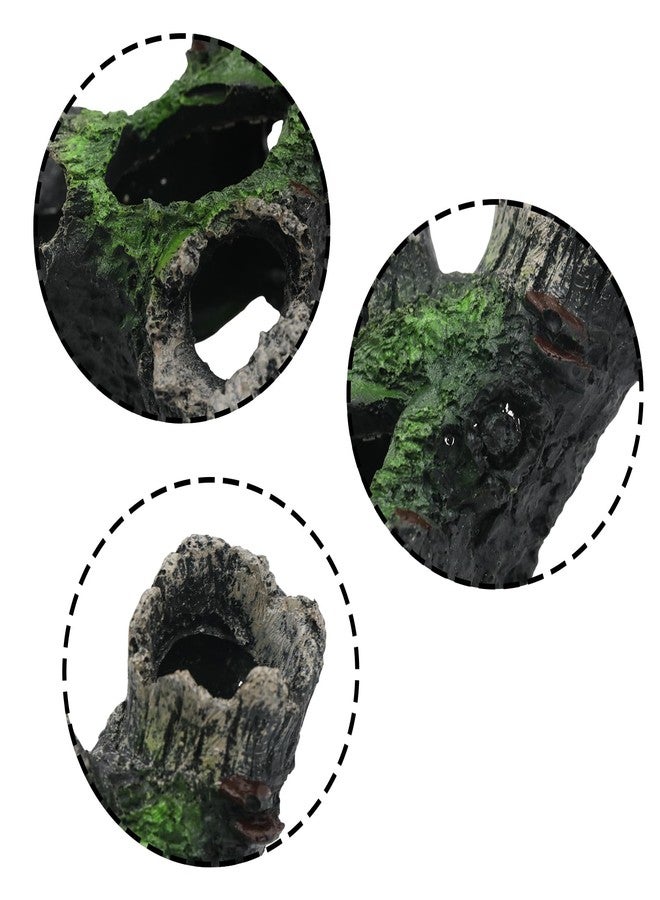 Wuyituart Aquarium Decoration Cave Resin Hollow Tree Trunk Ornament Fish Hideout for Aquarium, Style 2 - Image 5