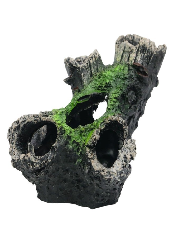 Wuyituart Aquarium Decoration Cave Resin Hollow Tree Trunk Ornament Fish Hideout for Aquarium, Style 2 - Image 1