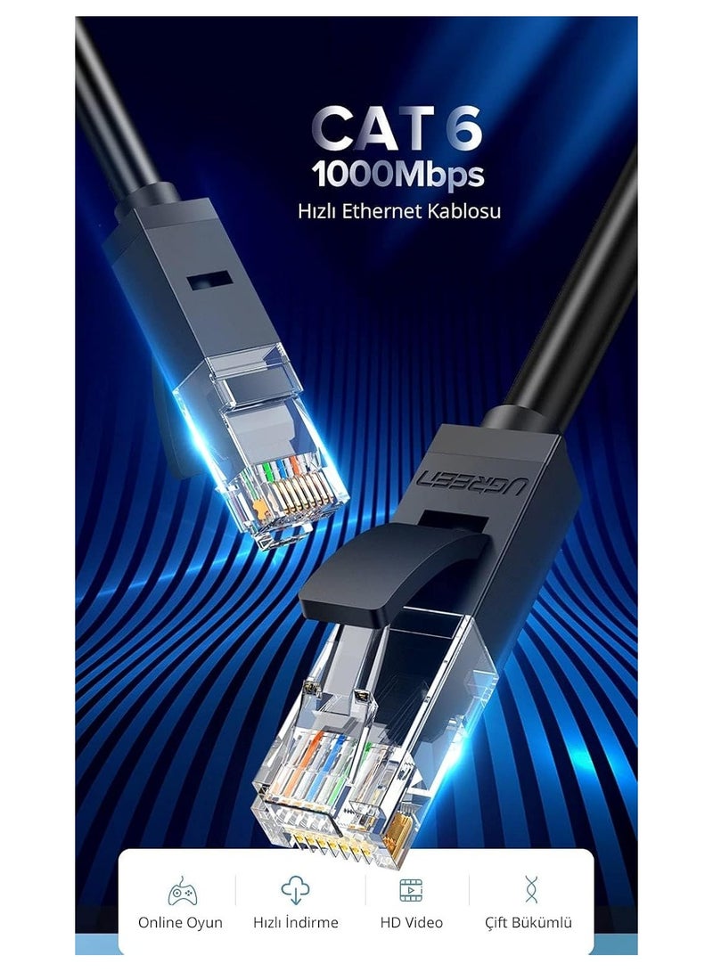 يو جرين UGREEN Cat 6 U/UTP Lan Flat Cable 12m (Black) - Image 3