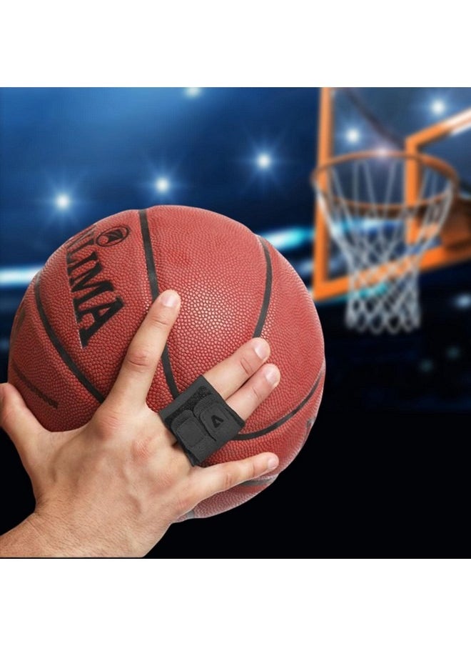 Beauenty Finger Splints Finger Sleeves Protectors,Compression Elastic Adjustable Brace Buddy Wraps Straps Perfect for Sport Basketball Tennis Volleyball Badminton Black Two Finger  - Image 3