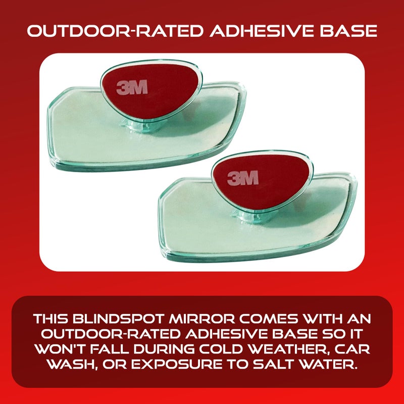 Utopicar Convex Blind Spot Mirrors 2 Pack - OEM Car Side Mirror Blindspot Eliminator Automotive Exterior Accessories - Adjustable Blind Spot Mirror - Universal Fit - Image 5