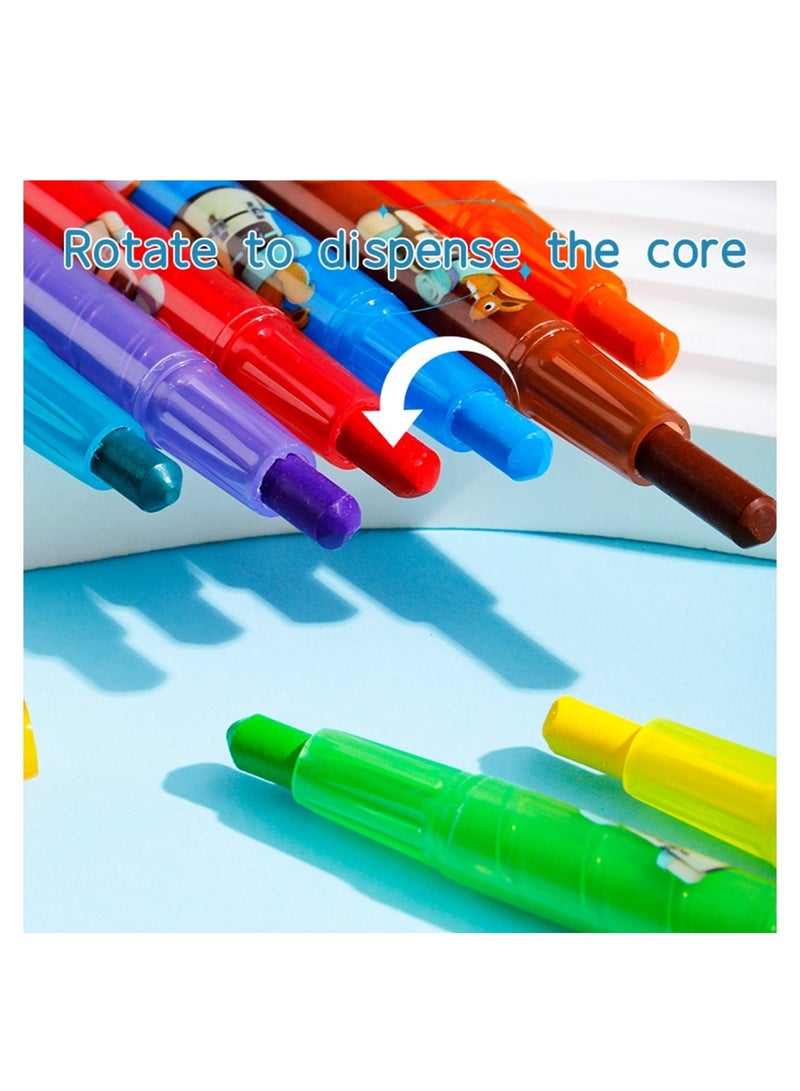 Deli 12-Piece Twistable Crayons Multicolour - Image 2
