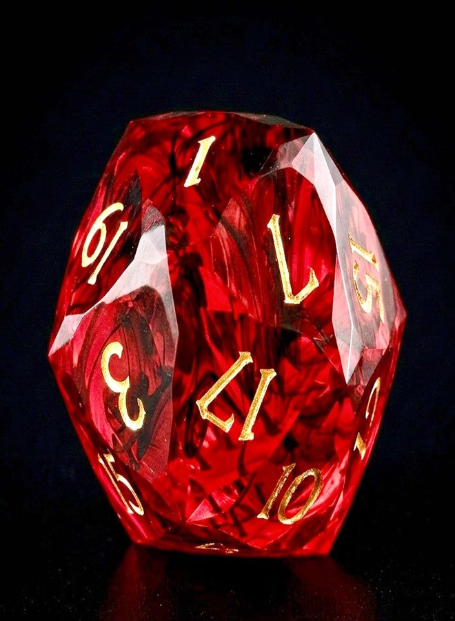 YEMEKO Multifaceted DND Single D20 Dice Resin Sharp Edge 20 Sided D&D Dice, 22Mm Handmade Polyhedral for Dungeons and Dragons, RPG, Roleplaying MTG Table Games - Image 2