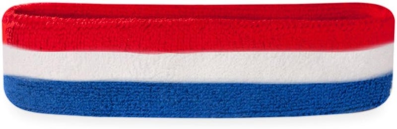 Suddora Workout Headband for Men and Women, Moisture-Wicking Athletic Sweatband, Lightweight Cotton Terry Cloth Bands for Basketball, Tennis, Football, Gym, Running, Cosplay & Costumes - Image 1