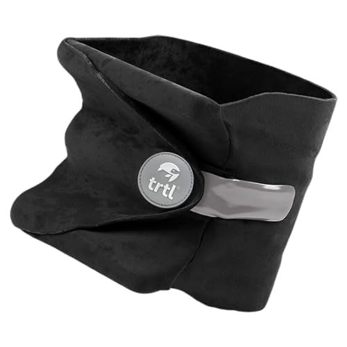 trtl Travel and Airplane Pillow - Real Sleeping Experience on Long Flights - Neck and Shoulder Support - Super-Soft  Lightweight  Easy-to-Carry  and Machine-Washable Flight Pillow - Grey - Image 1