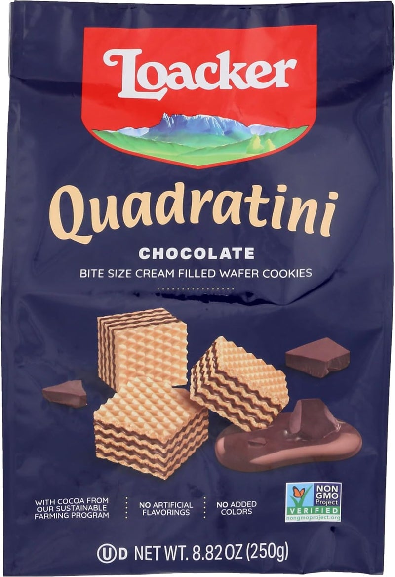 Loacker Quadratini Chocolate Wafer Cookies - Image 1