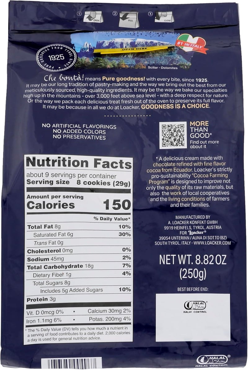 Loacker Quadratini Chocolate Wafer Cookies - Image 2