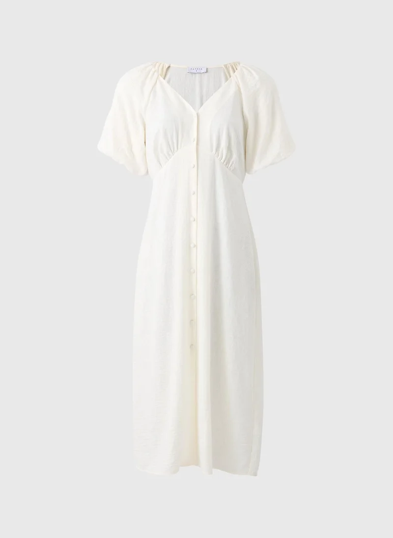 Matalan Cream Puff Sleeve Midi Dress