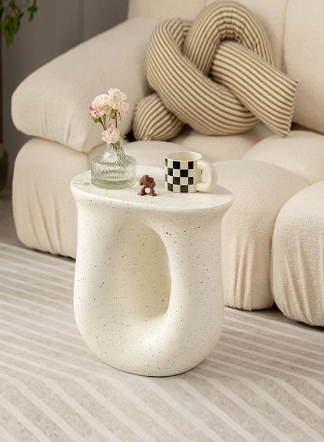 فاشون هوم متعددة الوظائف الحديثة تصميم فريد الصلبة وقوية طاولة جانبية غرفة المعيشة طاولة القهوة السلس مصقول نهاية الجدول أثاث المكاتب المنزلية 42x28x45 سم (مجمعة بالكامل) - Image 5