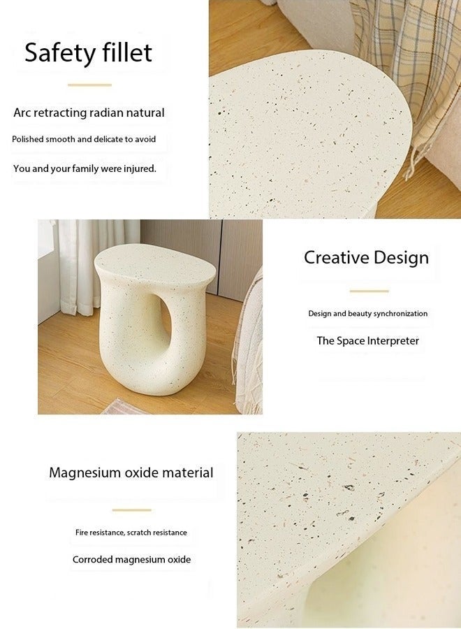 فاشون هوم متعددة الوظائف الحديثة تصميم فريد الصلبة وقوية طاولة جانبية غرفة المعيشة طاولة القهوة السلس مصقول نهاية الجدول أثاث المكاتب المنزلية 42x28x45 سم (مجمعة بالكامل) - Image 4