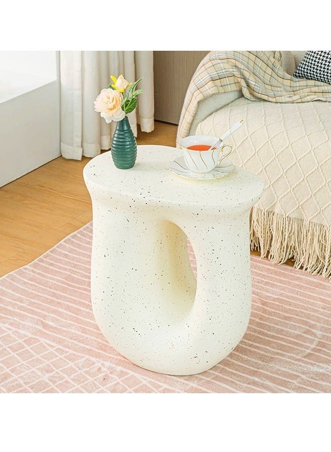 فاشون هوم متعددة الوظائف الحديثة تصميم فريد الصلبة وقوية طاولة جانبية غرفة المعيشة طاولة القهوة السلس مصقول نهاية الجدول أثاث المكاتب المنزلية 42x28x45 سم (مجمعة بالكامل) - Image 2