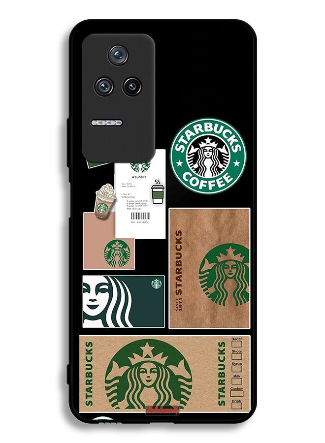 Tolwak Xiaomi Redmi K40S Protective Case Cover Starbucks Sticker - Image 2