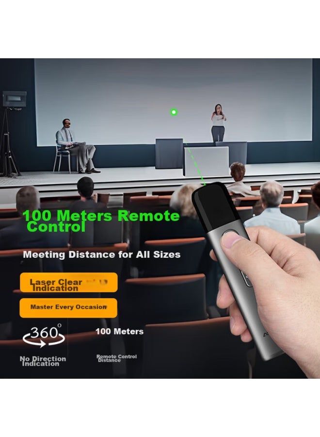 Asing A17 High-power Laser Pointer Green Light Page-turning Pen Projector Pen Large Conference Indicator Led Lcd Screen Suitable For Large Lectures, Hundred-meter Remote Control Laser Adjustable - Image 2