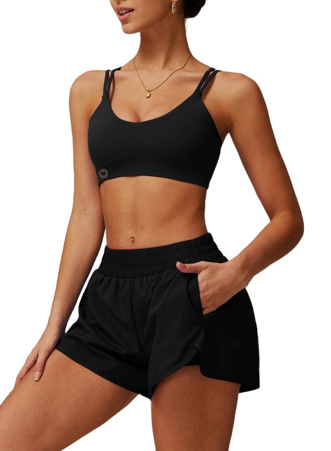 KAWN.YOGA Womens Striped Back Sports Bra  - Image 1