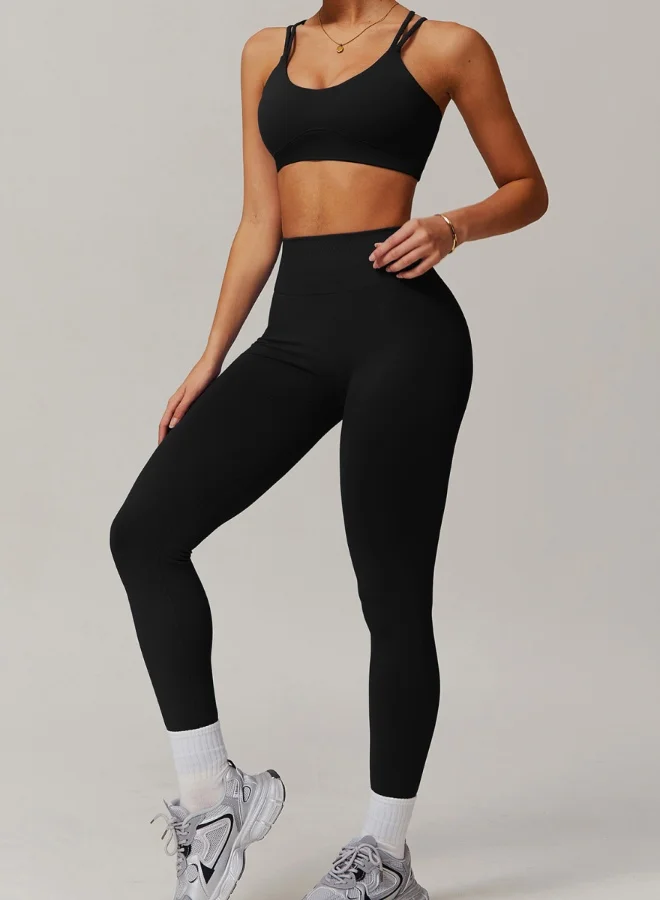 KAWN.YOGA Womens Striped Back Sports Bra