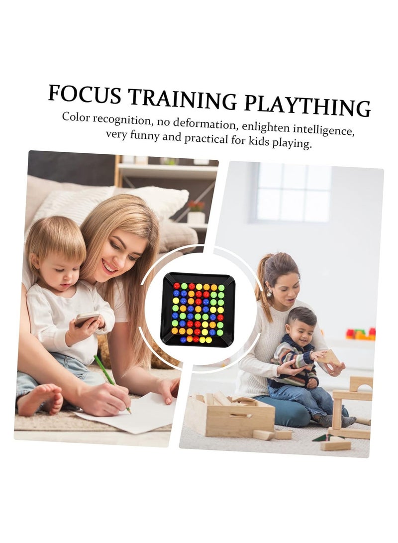 KASTWAVE Parent-Child Interactive Desktop Game, Children's Fun Xiaole Rainbow Bean, Toddler Eliminate Beads Color Sorting Game Rainbow Mini Puzzles for Kids Toddlers Toys Mini Beads Board Beads Game - Image 5