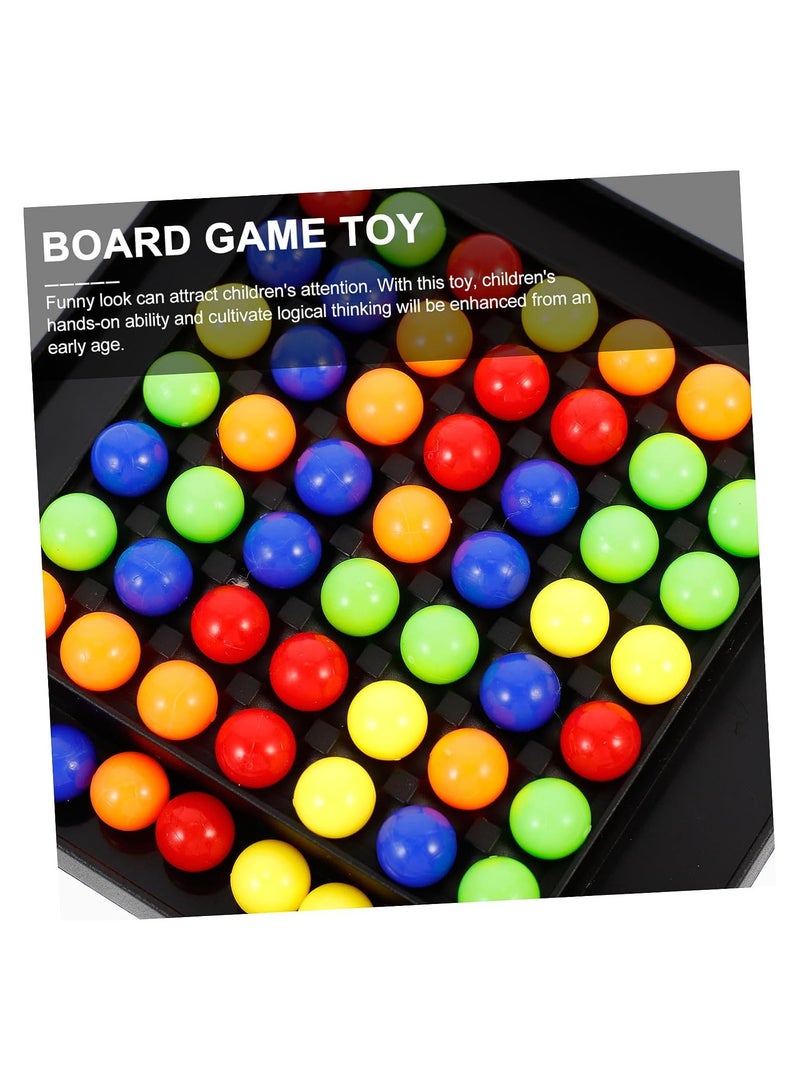 KASTWAVE Parent-Child Interactive Desktop Game, Children's Fun Xiaole Rainbow Bean, Toddler Eliminate Beads Color Sorting Game Rainbow Mini Puzzles for Kids Toddlers Toys Mini Beads Board Beads Game - Image 3