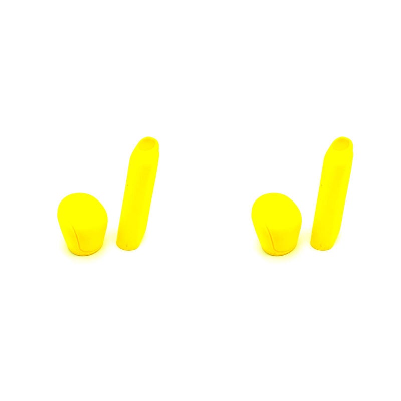 4 Pcs Practical Silicone Cover Handbrake Cover Protector Gear Knob for Car (Yellow) - Image 1