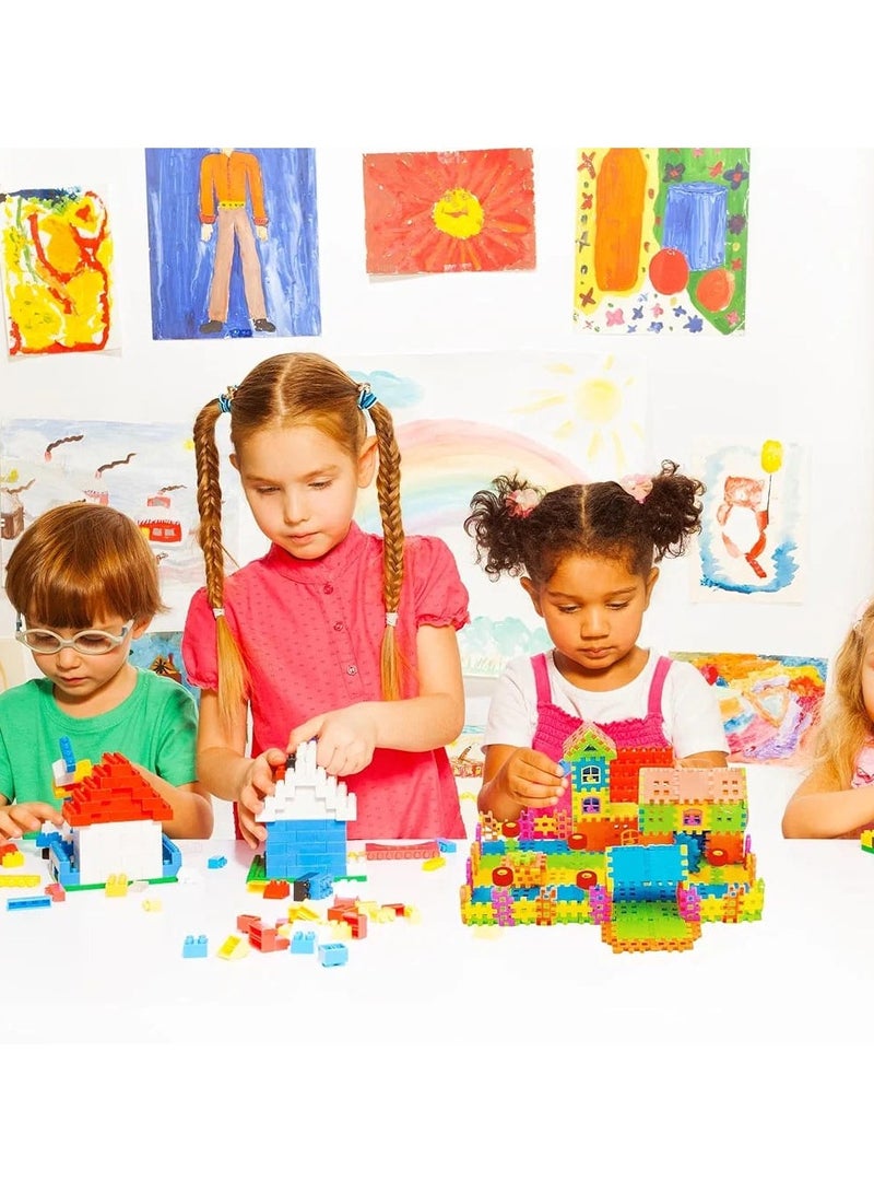 84-Piece Building Blocks Set for Kids – Colorful Interlocking Plastic Bricks with Storage Tote – STEM Educational Construction Toy for Toddlers & Children Ages 3+ – Creativity & Motor Skill Development - Image 5