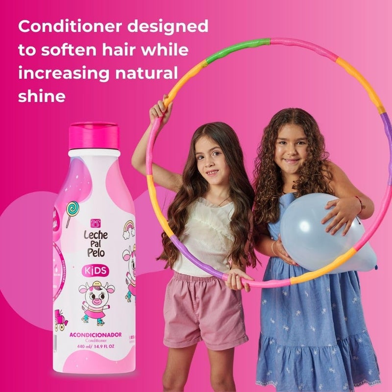 Leche Pal Pelo Kids Conditioner - Gentle Detangling, Moisturizing with Vitamin E, Oils for Kids' Hair. Strengthens, Prevents Breakage. Paraben-Free. 14.9 fl. oz. - Image 5
