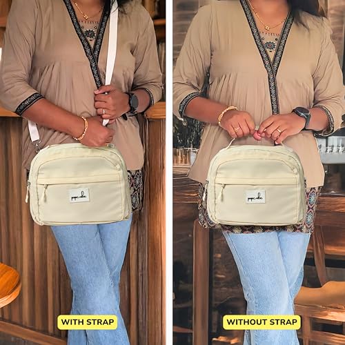 POPCUBE Big Women Big Crossbody Bag Waterproof Multi-layer Casual Satchel Bag Shoulder Bag Messenger Bag Travel Bag With Inner Padded Pocket & Adjustable Strap - Image 4