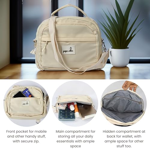 POPCUBE Big Women Big Crossbody Bag Waterproof Multi-layer Casual Satchel Bag Shoulder Bag Messenger Bag Travel Bag With Inner Padded Pocket & Adjustable Strap - Image 3