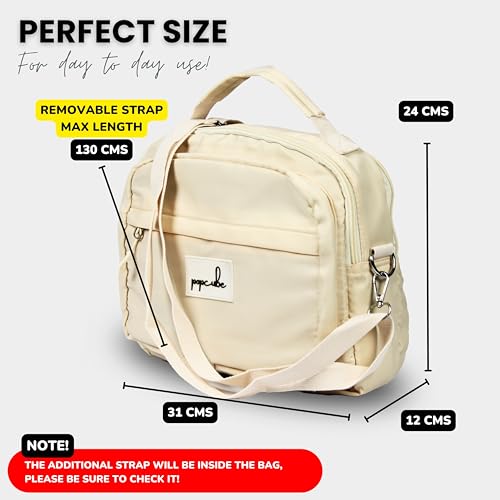 POPCUBE Big Women Big Crossbody Bag Waterproof Multi-layer Casual Satchel Bag Shoulder Bag Messenger Bag Travel Bag With Inner Padded Pocket & Adjustable Strap - Image 2