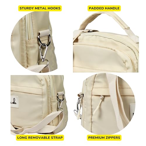 POPCUBE Big Women Big Crossbody Bag Waterproof Multi-layer Casual Satchel Bag Shoulder Bag Messenger Bag Travel Bag With Inner Padded Pocket & Adjustable Strap - Image 5