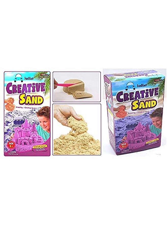 FunBlast Creative Sand for Kids - Kinetic Sand Kit for Kids Activity Toys | Soft Sand Clay Toys for Kids/Boys/Girls Without Mould & Tray Approx 1 Kg (Natural Color) - Image 5
