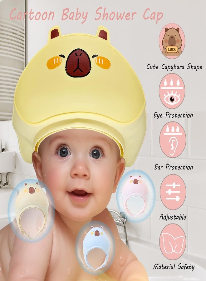 TinyGuardian Baby Shower Cap - Waterproof Bath Visor for Toddlers 1-3 Years, Extra Soft Silicone Hair Washing Hat for Kids, Keep Water Out of Eyes (Pink) - Image 2
