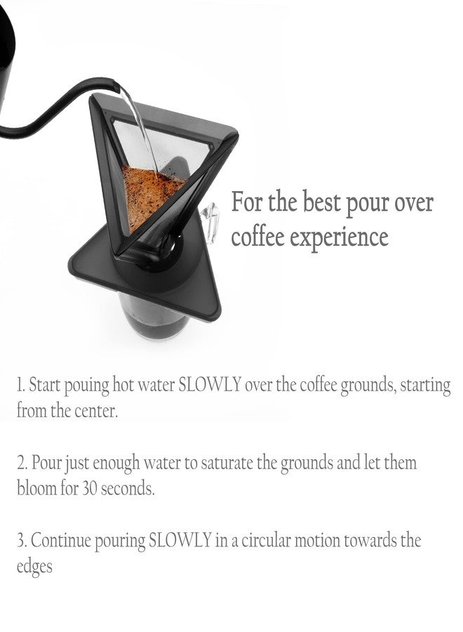 COREFLEX Portable Pour Over Coffee Dripper with Storage case, Stainless Steel Mesh Reusable Coffee Filter, Dishwasher Safe, Ideal for Camping, RV, Backpacking, or at Home, Office - Image 2