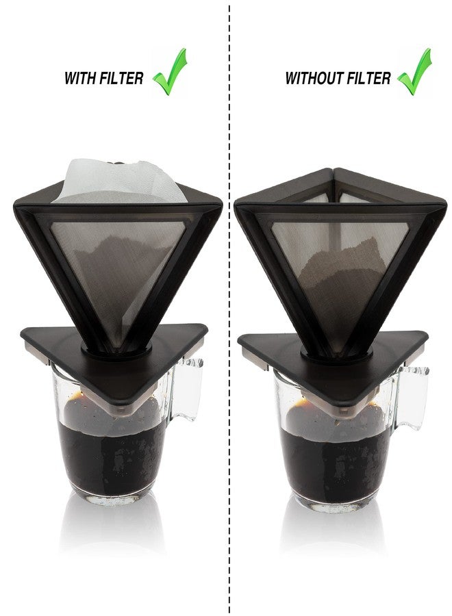 COREFLEX Portable Pour Over Coffee Dripper with Storage case, Stainless Steel Mesh Reusable Coffee Filter, Dishwasher Safe, Ideal for Camping, RV, Backpacking, or at Home, Office - Image 5