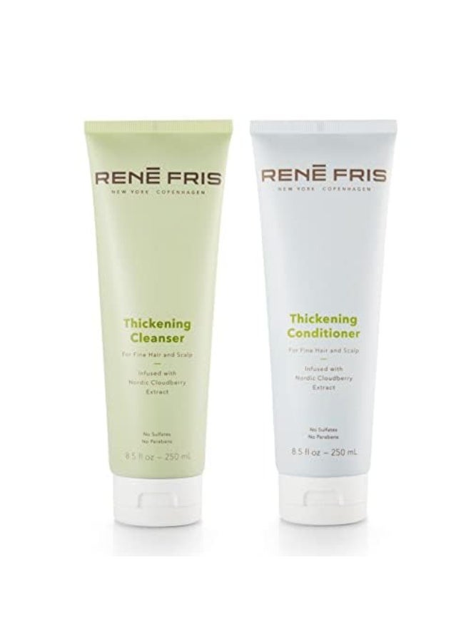 RENEFRIS Thickening Shampoo and Thickening Conditioner 250ml – Volumising 2-in-1 Shampoo and Conditioner for Fine Hair, Sulfate and Paraben Free, Promotes Natural Growth and Maximum Fullness 8.5 FL oz - Image 1
