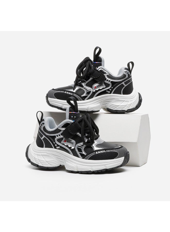 Annil Kids' Sneakers For Boys And Girls - Spring/summer 2025 New Arrival Soft-soled Retro Dad Shoes For Big Kids - Image 4