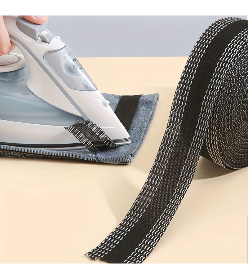 Blue Self-Adhesive Hem Tape Shortens Pants in One Minute No Cutting 78.74inch - Image 1
