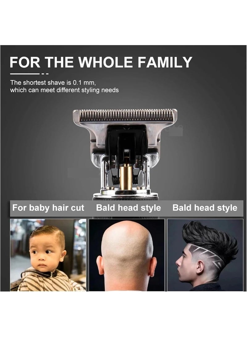 vintage Hair Trimming Vintage T9 Electric Hair Cutting Machine Hair Clipper Professional Men Shaver Rechargeable Barber Trimmer for Men Dragon Buddha Mini is Easy to use (Color : Gold) - Image 3