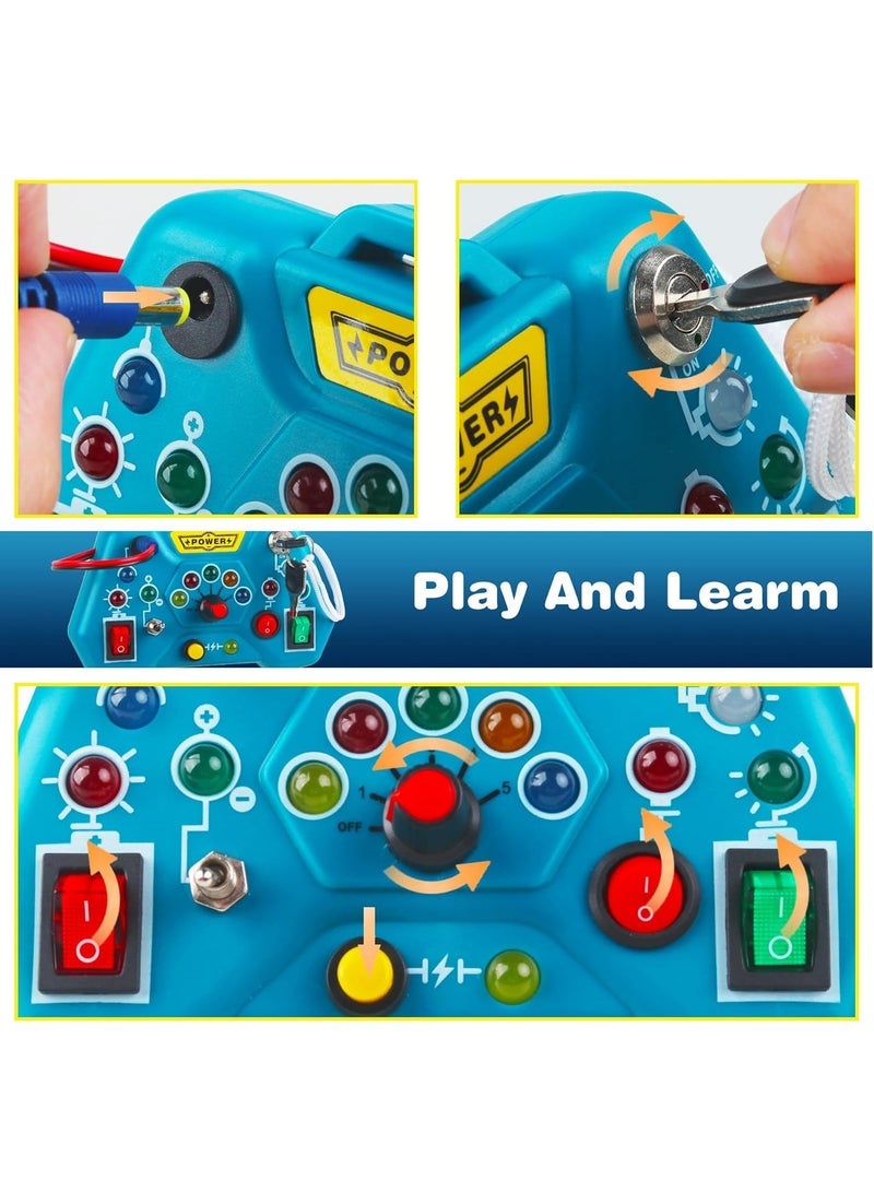 Toddler Toys LED Busy Board, Montessori Toy for 1-3 Year Old, Kids Sensory Board, Light Switches Toy, Preschool Learning Activities Toy 2-4, Travel Toy for 1 2 3 4 Boys Girls Birthday - Image 2