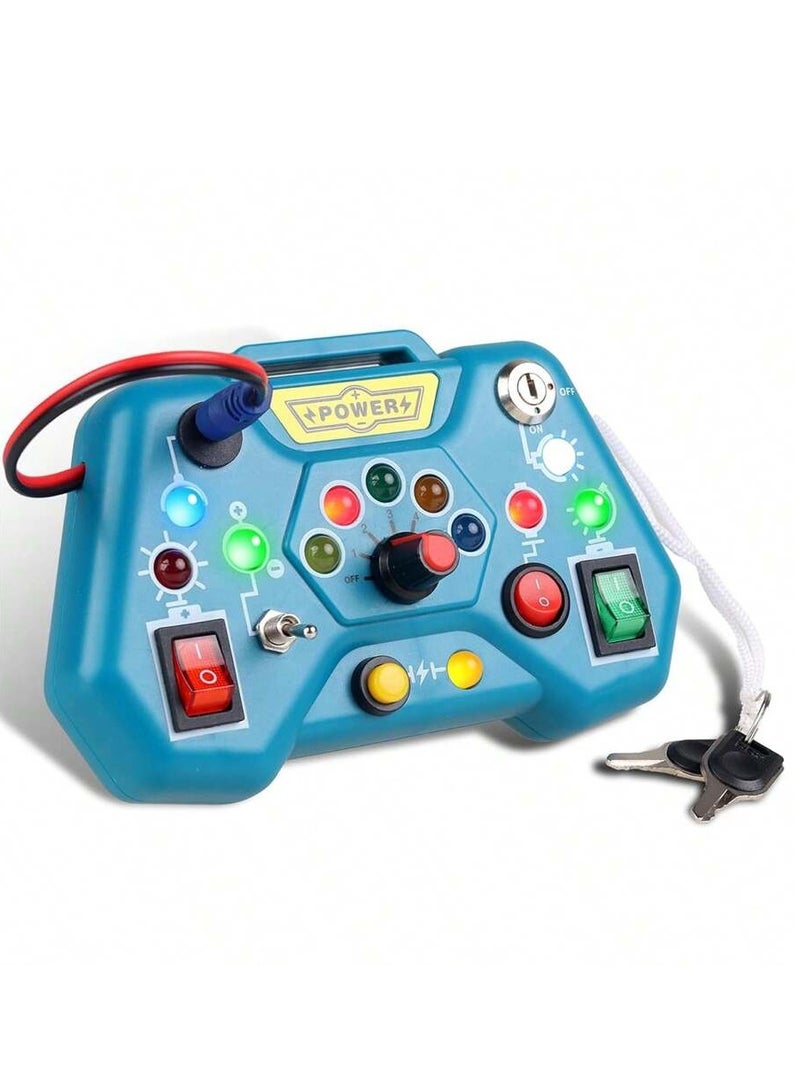 Toddler Toys LED Busy Board, Montessori Toy for 1-3 Year Old, Kids Sensory Board, Light Switches Toy, Preschool Learning Activities Toy 2-4, Travel Toy for 1 2 3 4 Boys Girls Birthday - Image 1