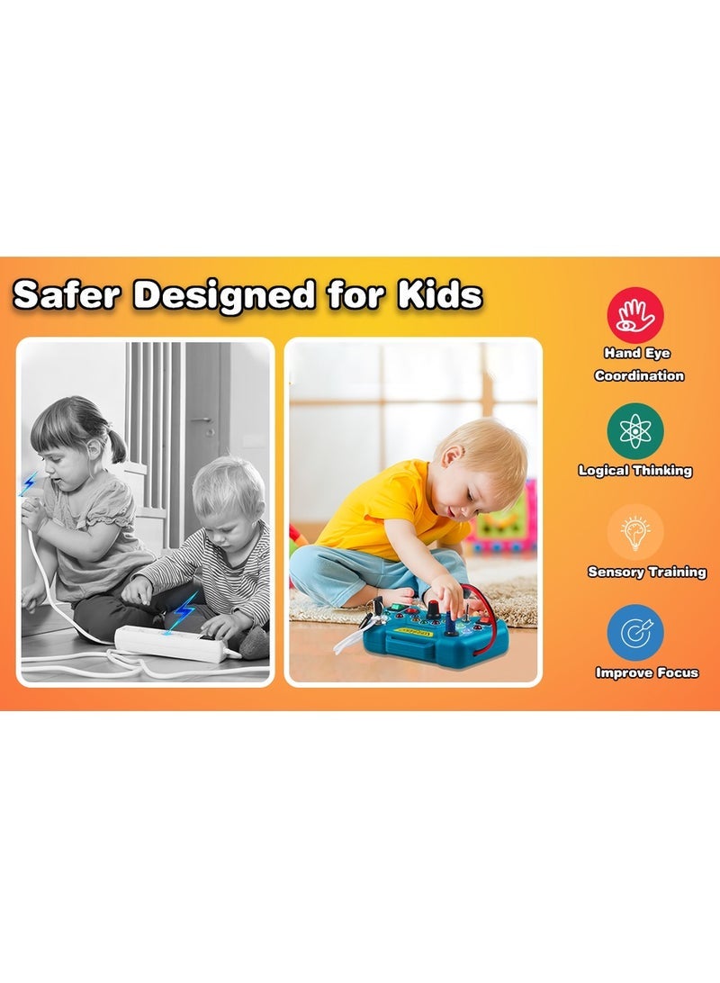 Toddler Toys LED Busy Board, Montessori Toy for 1-3 Year Old, Kids Sensory Board, Light Switches Toy, Preschool Learning Activities Toy 2-4, Travel Toy for 1 2 3 4 Boys Girls Birthday - Image 5