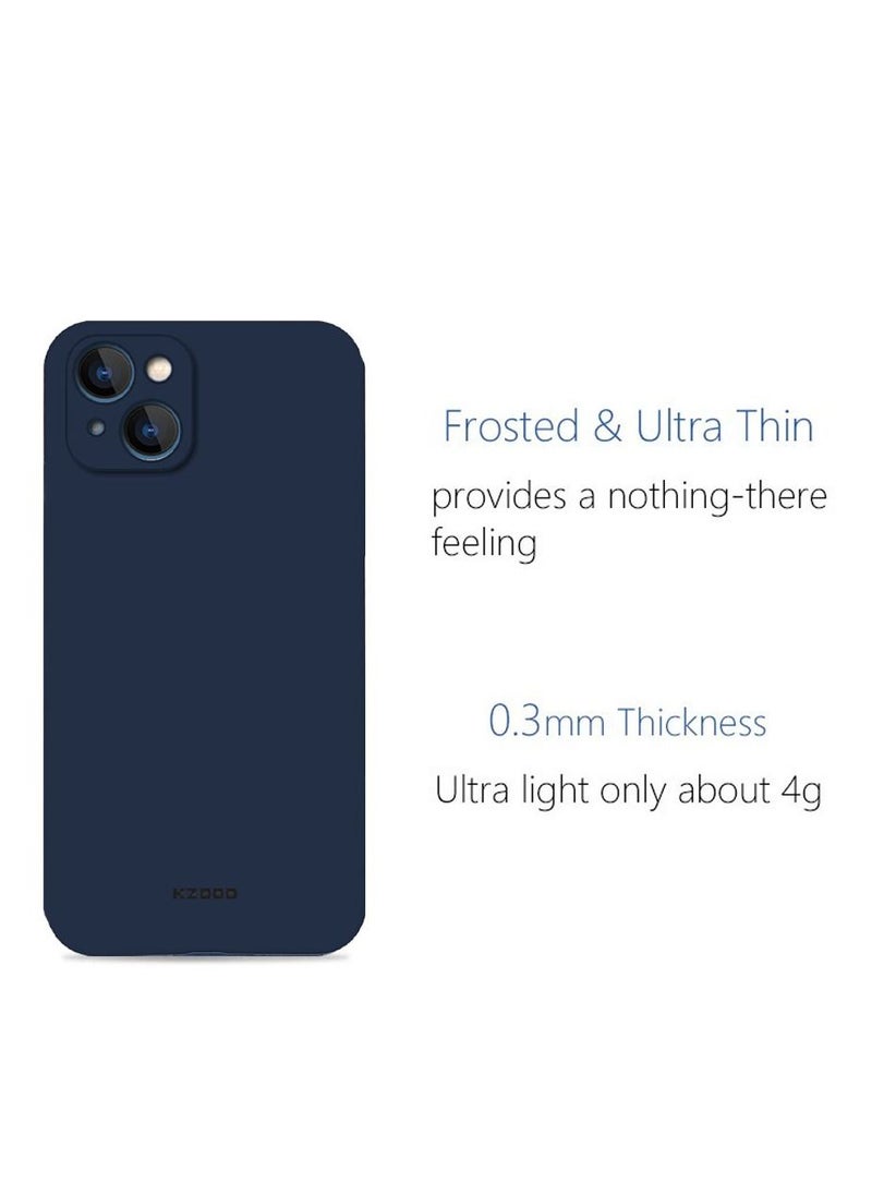 KZDOO iPhone 14 Plus Case Air Skin Series Ultra Slim Frosted Anti Slip Back Cover Full Coverage Camera Lens Protection 6.7 inch Blue  - Image 4