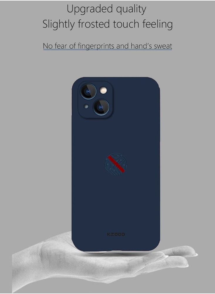 KZDOO iPhone 14 Plus Case Air Skin Series Ultra Slim Frosted Anti Slip Back Cover Full Coverage Camera Lens Protection 6.7 inch Blue  - Image 3