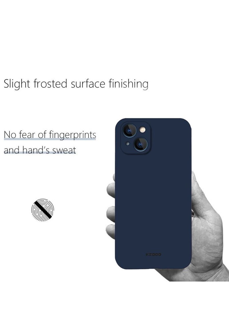KZDOO iPhone 14 Plus Case Air Skin Series Ultra Slim Frosted Anti Slip Back Cover Full Coverage Camera Lens Protection 6.7 inch Blue  - Image 2