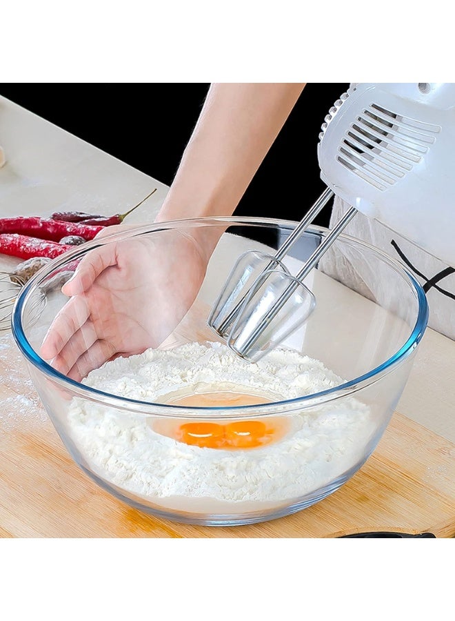 Glass Mixing Bowl Set of 3 for Kitchen, Baking, Prepping, Serving, Cooking 1.1QT, 2.5QT, 4.2QT Large Salad Bowl Set, High Brosilicate Bowl Set, Stackable, Non-toxic, Microwavable, Great Gift - Image 4