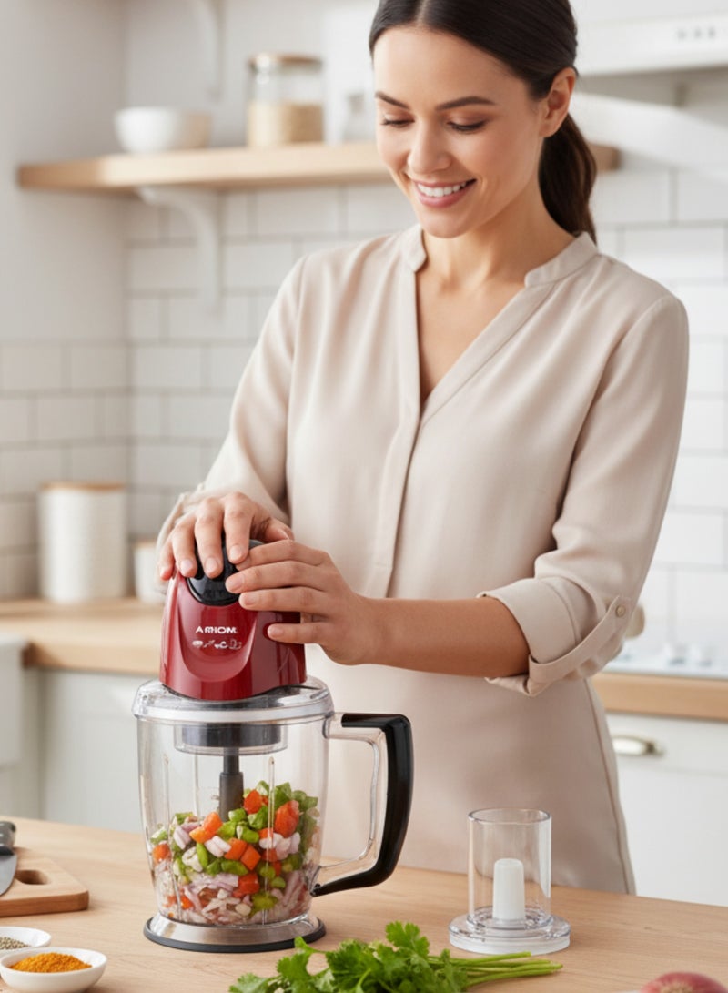 أريون كبه قطاعة 500 واط - سعة 1.5 لتر، شفرات ستانلس ستيل، تحكم بلمسة واحدة (موديل: AR-5150) - Image 2