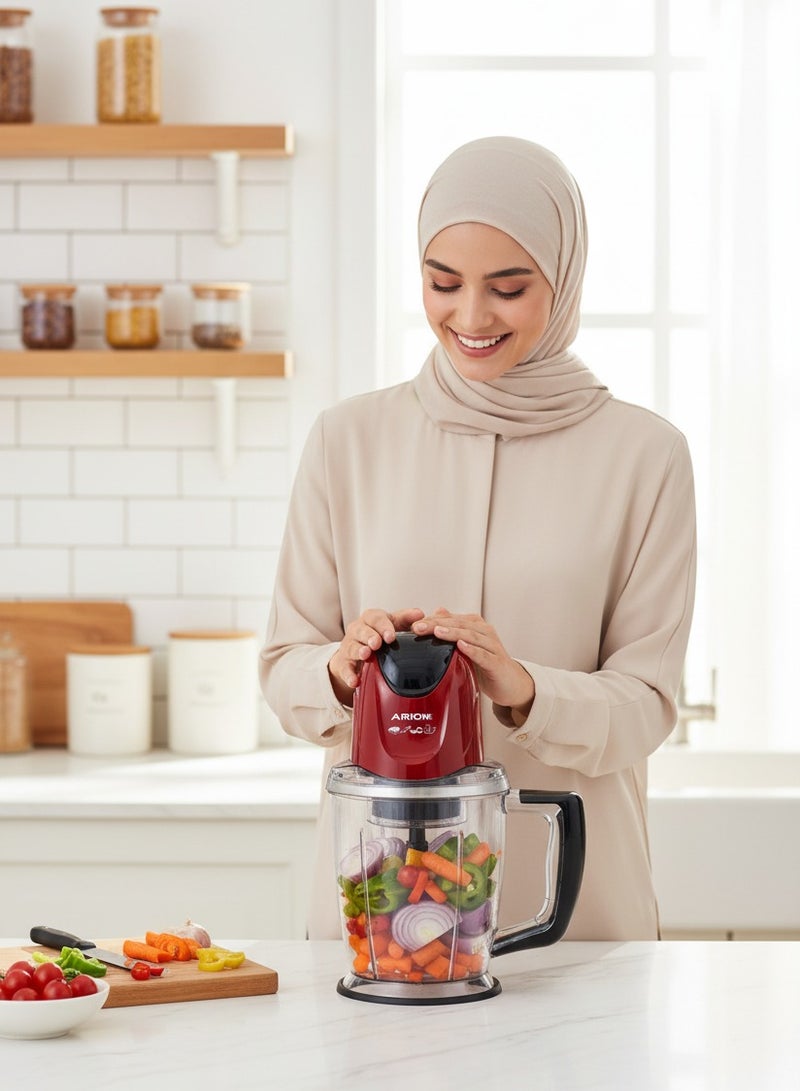 أريون كبه قطاعة 500 واط - سعة 1.5 لتر، شفرات ستانلس ستيل، تحكم بلمسة واحدة (موديل: AR-5150) - Image 4